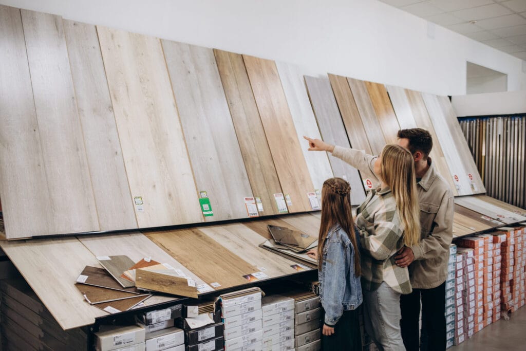 Laminate Flooring Samples in Flooring Store in Waco, TX.